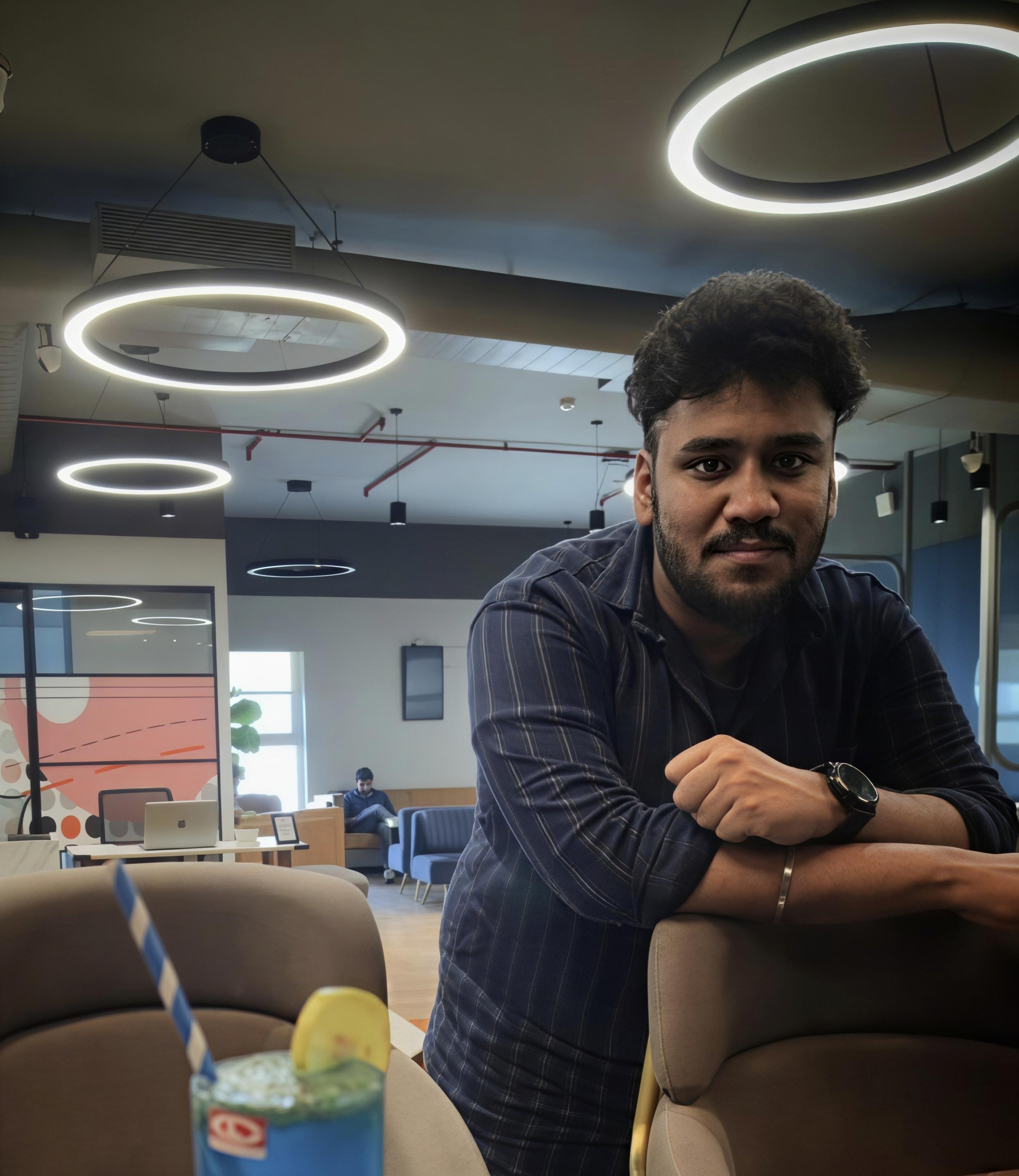 Saravana Kumar R at the Scriptonet Analytics office in Bengaluru